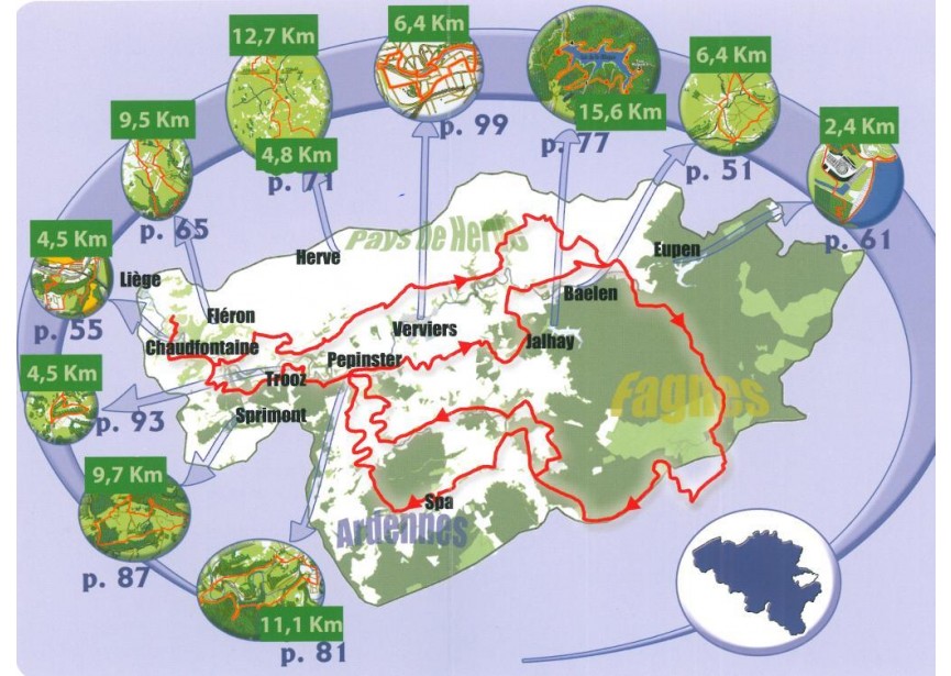 Tour de la Vesdre kaart