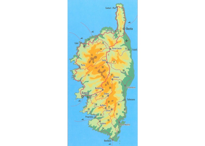 Corsica kaart